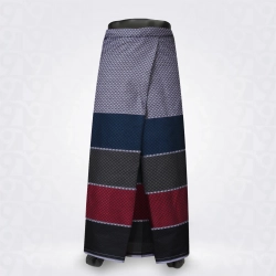 Mid Grey Maroon Blue Black Cotton Lungi